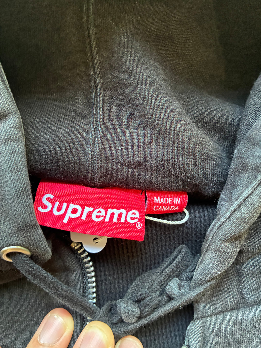 Supreme “THERMAL LOGO” Zip Up hoodie (L)