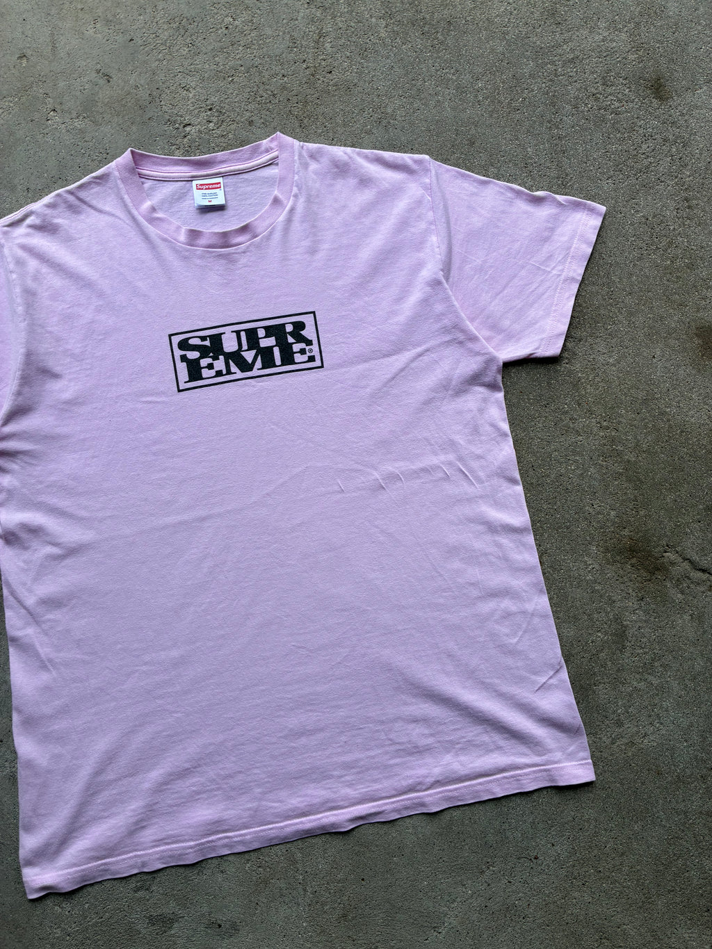 Supreme “CONNECT LIGHT PINK FW24” tee (M)