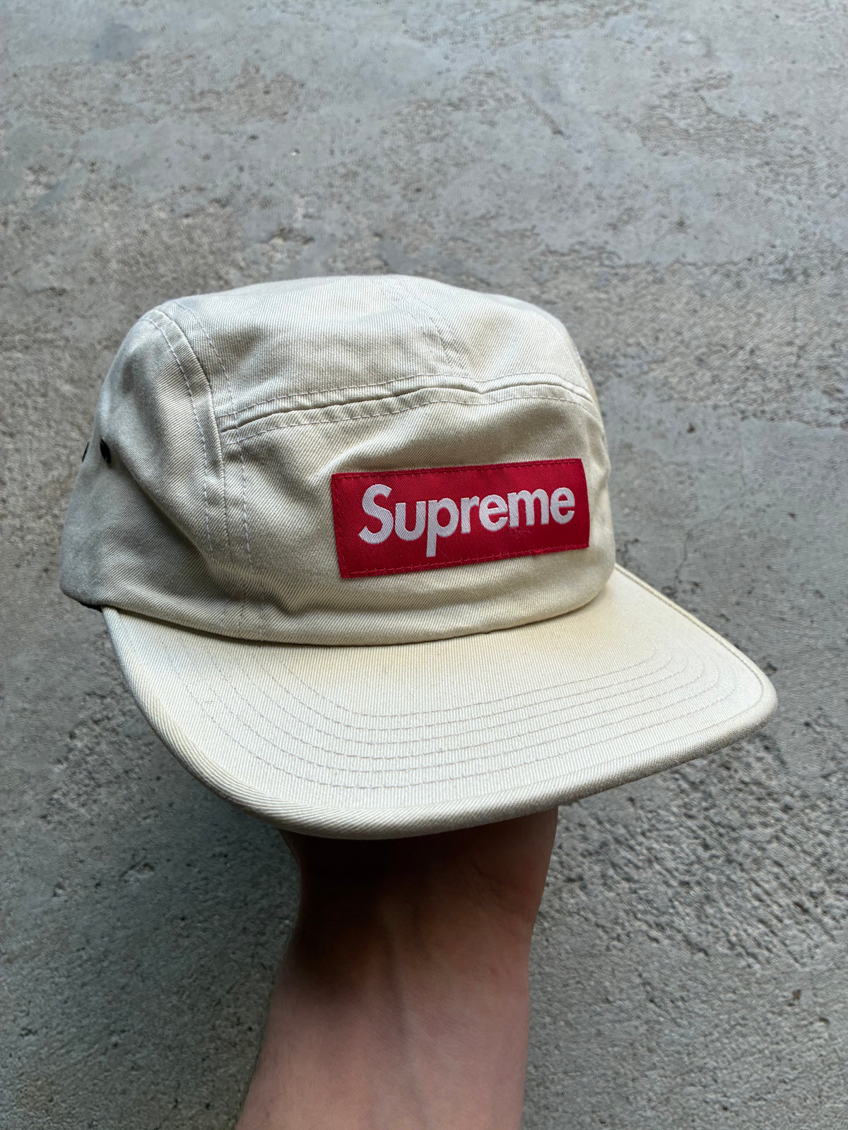 Beige Supreme Camp Cap (Adjustable)