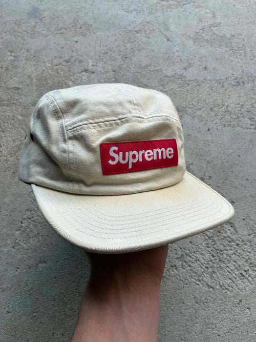 Beige Supreme Camp Cap (Adjustable)
