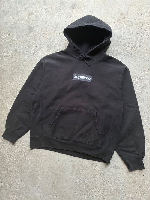 Supreme box logo “FW23 black” hoodie (M)