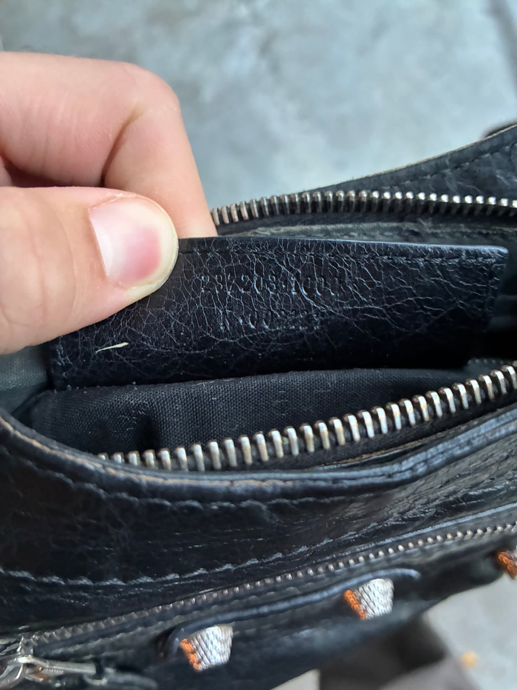 Balenciaga hip leather bag