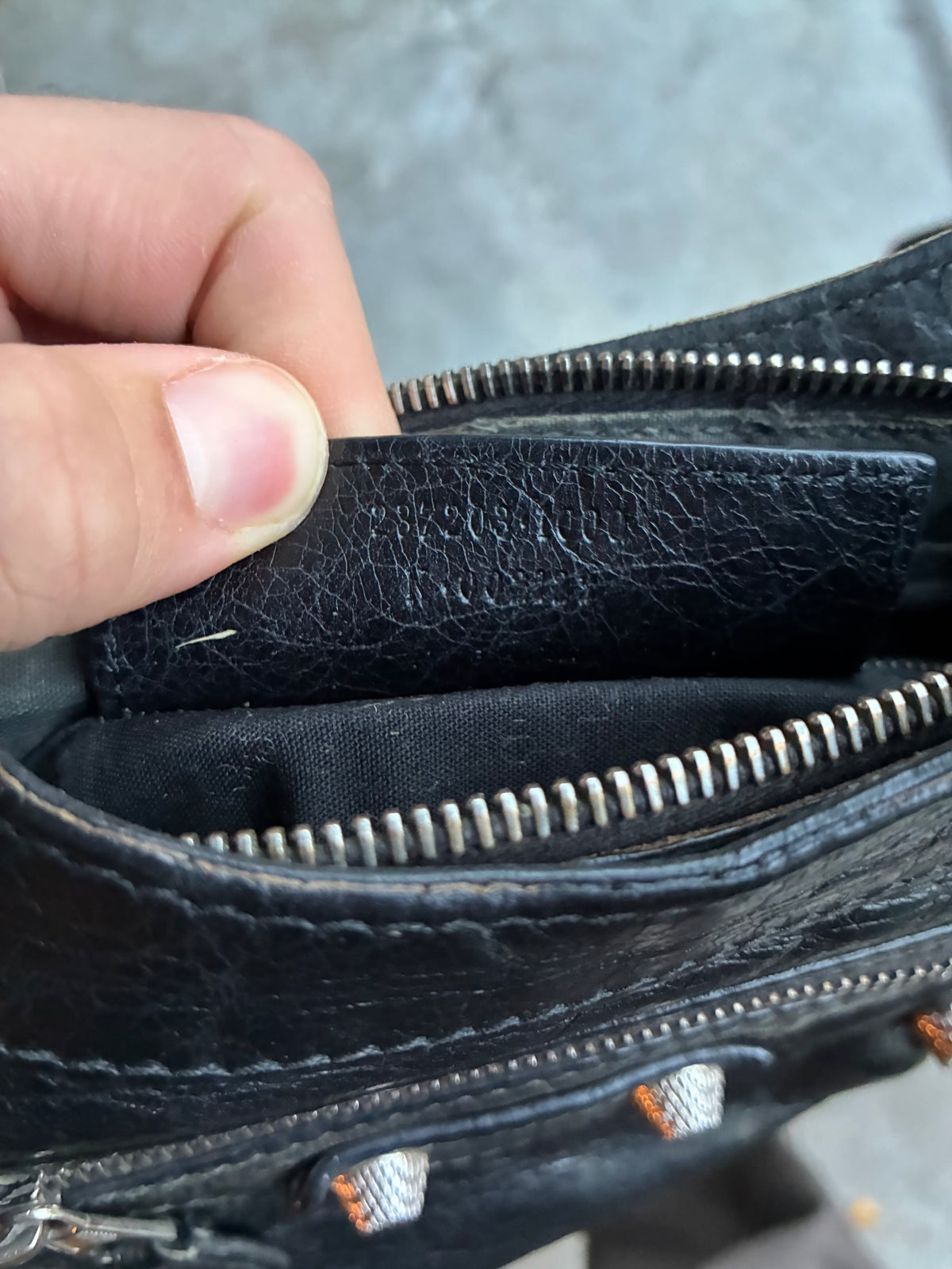 Balenciaga hip leather bag