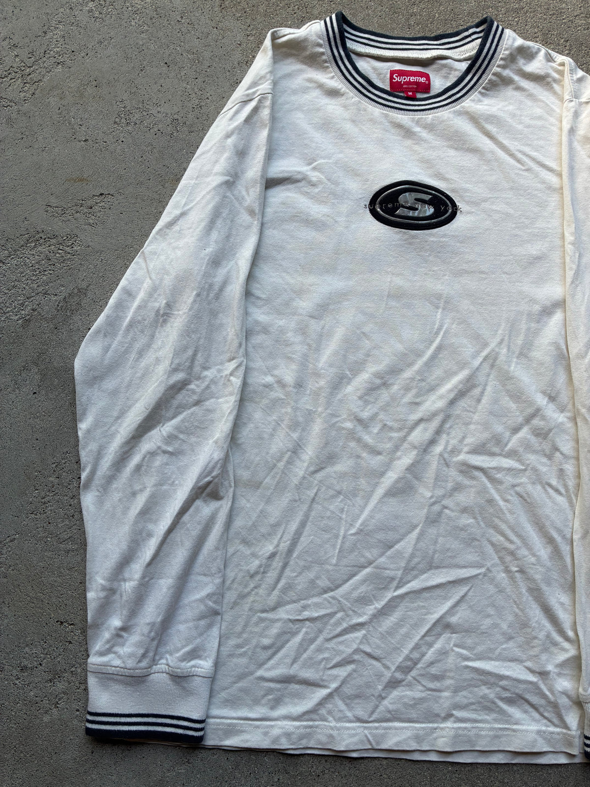 Supreme “STRIPED RIP LOGO” Long Sleeve (M)
