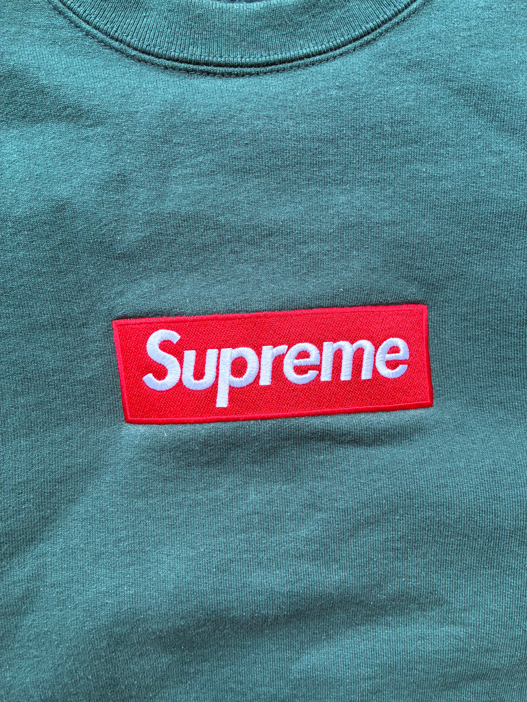 Supreme (FW22 FOREST GREEN) Box Logo. Crewneck (M)