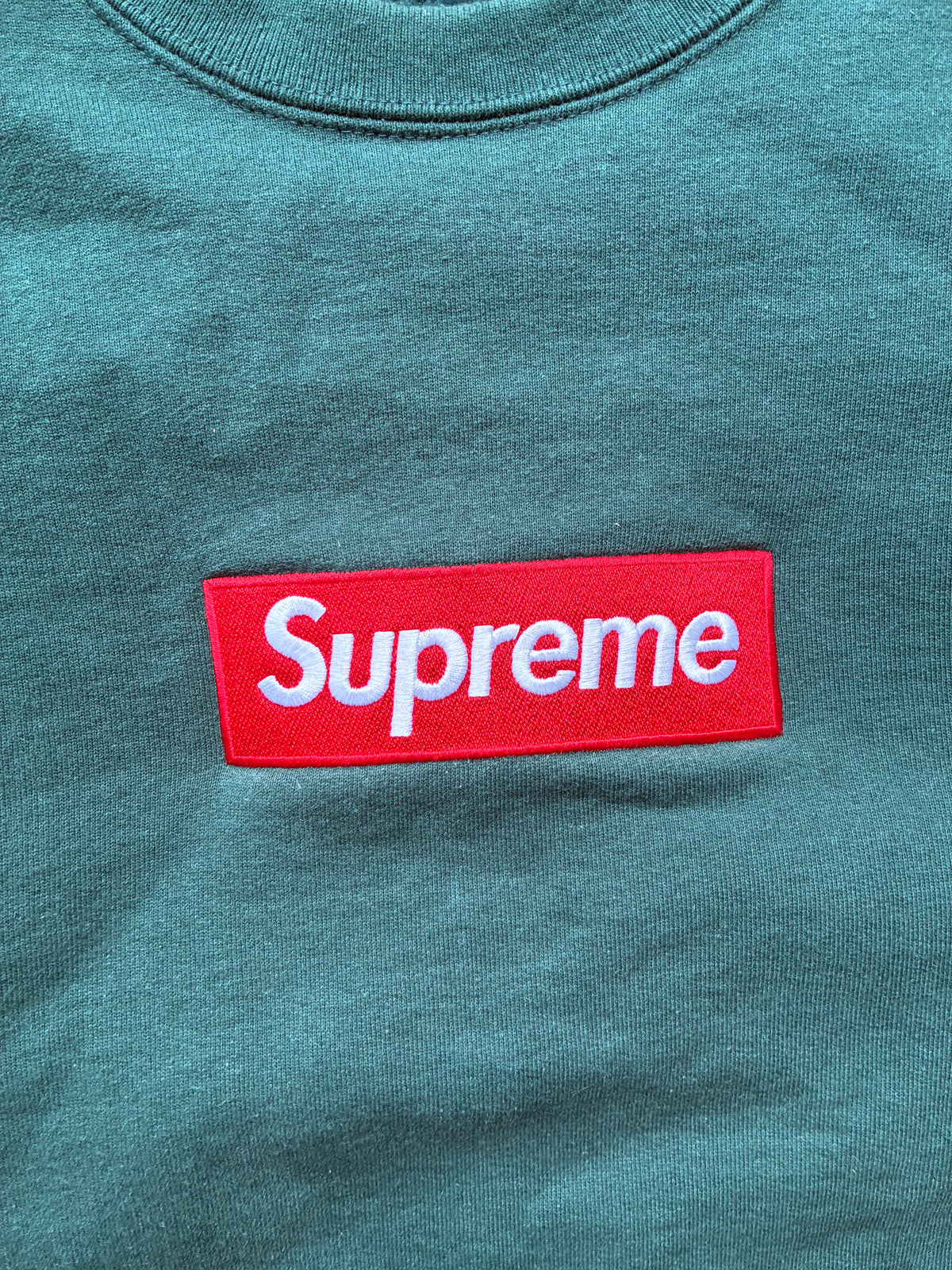 Supreme (FW22 FOREST GREEN) Box Logo. Crewneck (M)