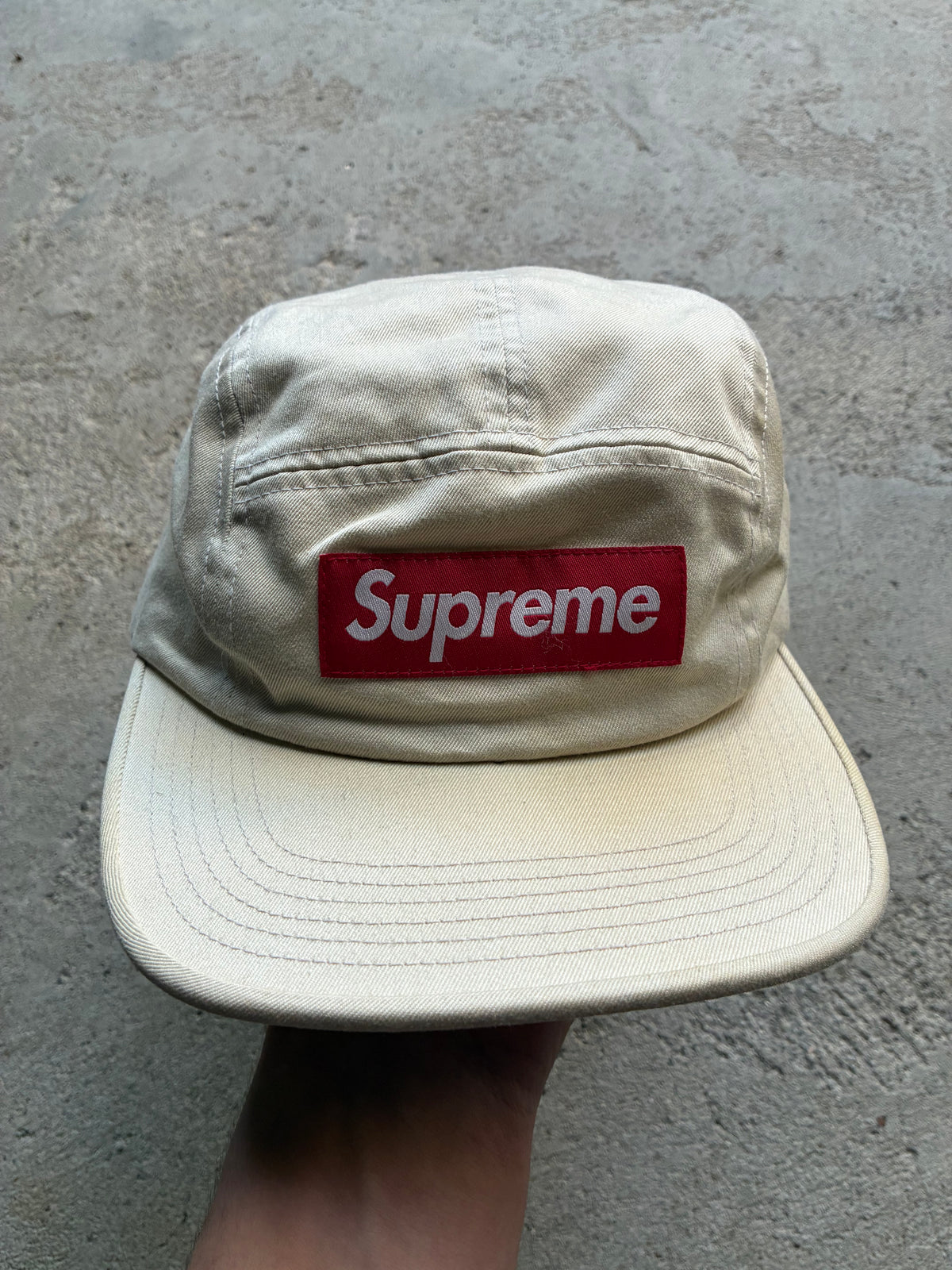 Beige Supreme Camp Cap (Adjustable)