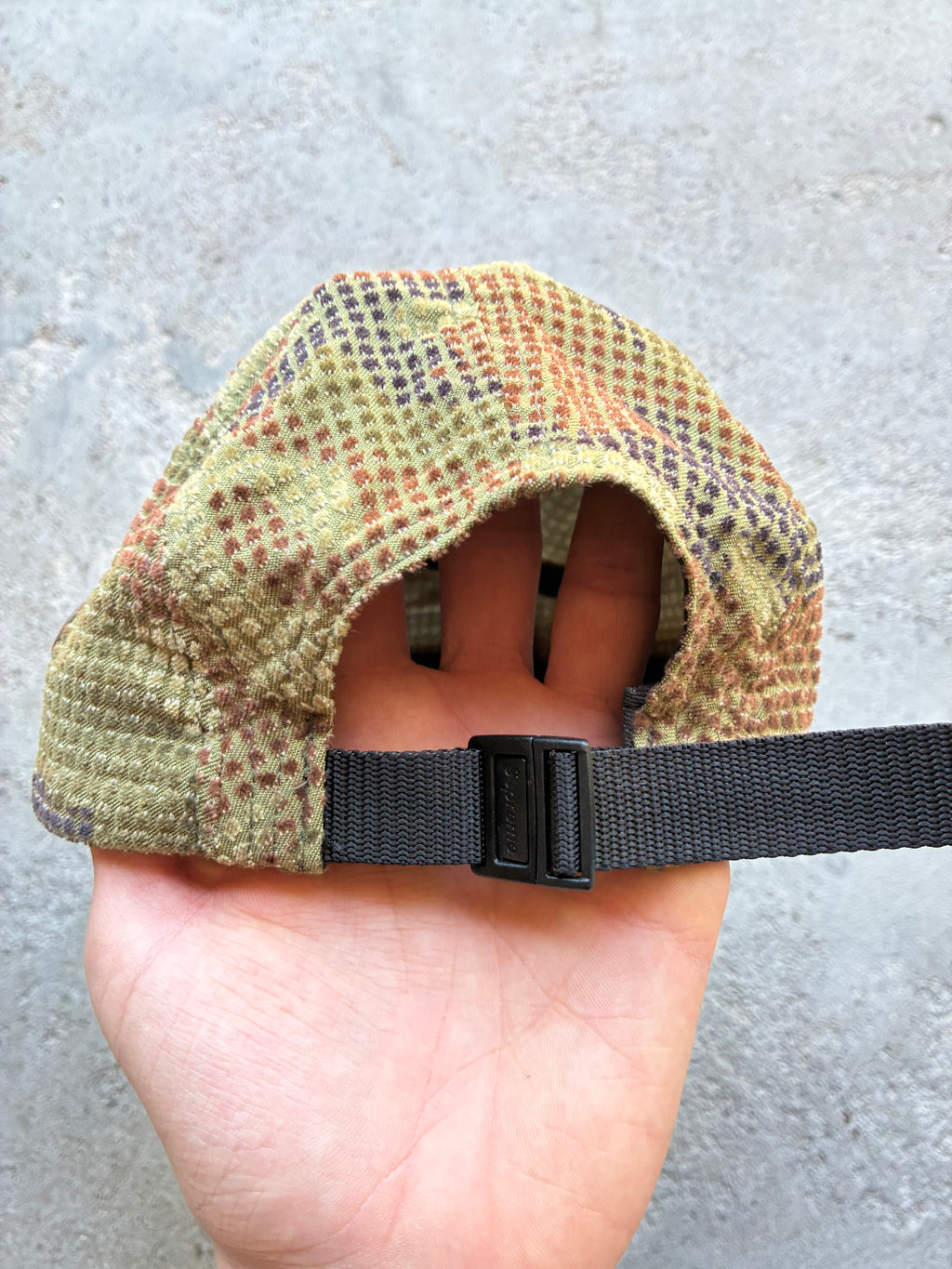 Supreme “CAMO GRID VELVET” Camp Cap (Adjustable)