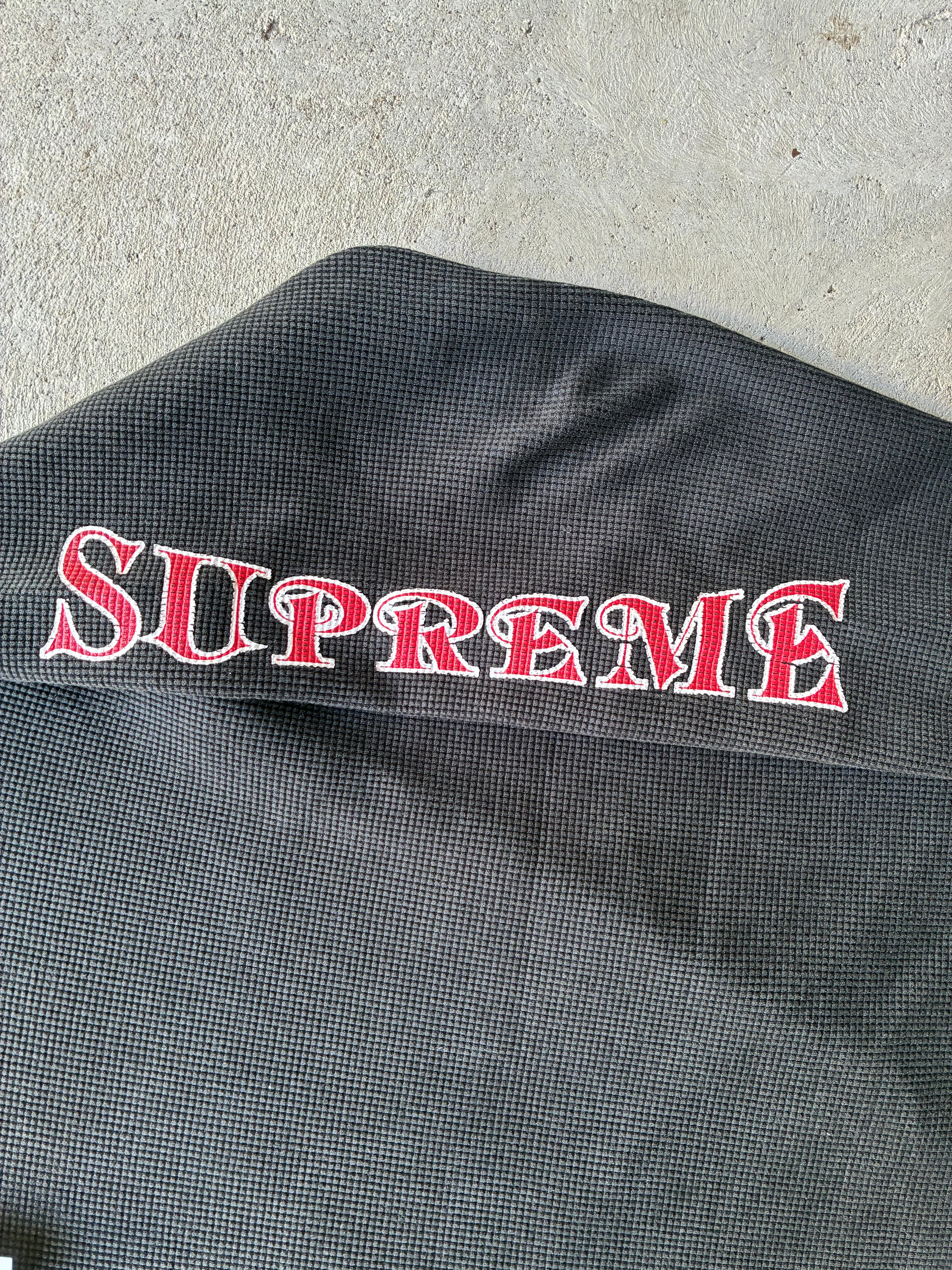 Supreme “LOGO WAFFLE THERMAL” Long Sleeve (M)