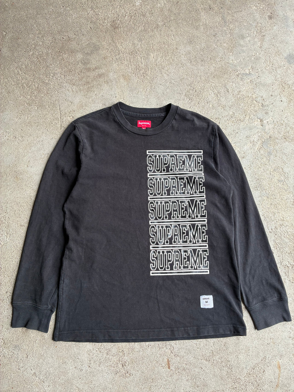 Supreme “STACKED L/S” Long Sleeve (M)