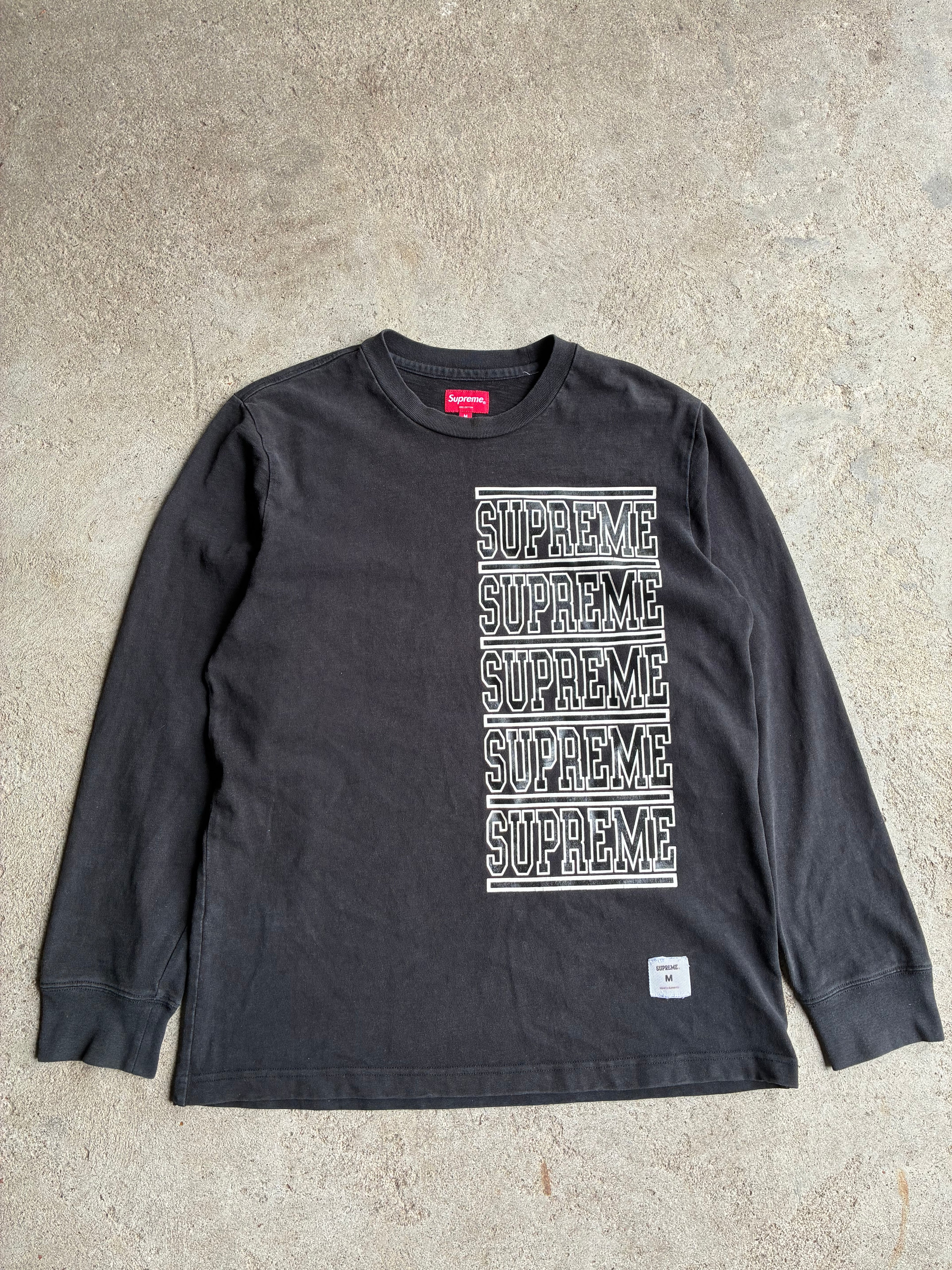 Supreme “STACKED L/S” Long Sleeve (M)