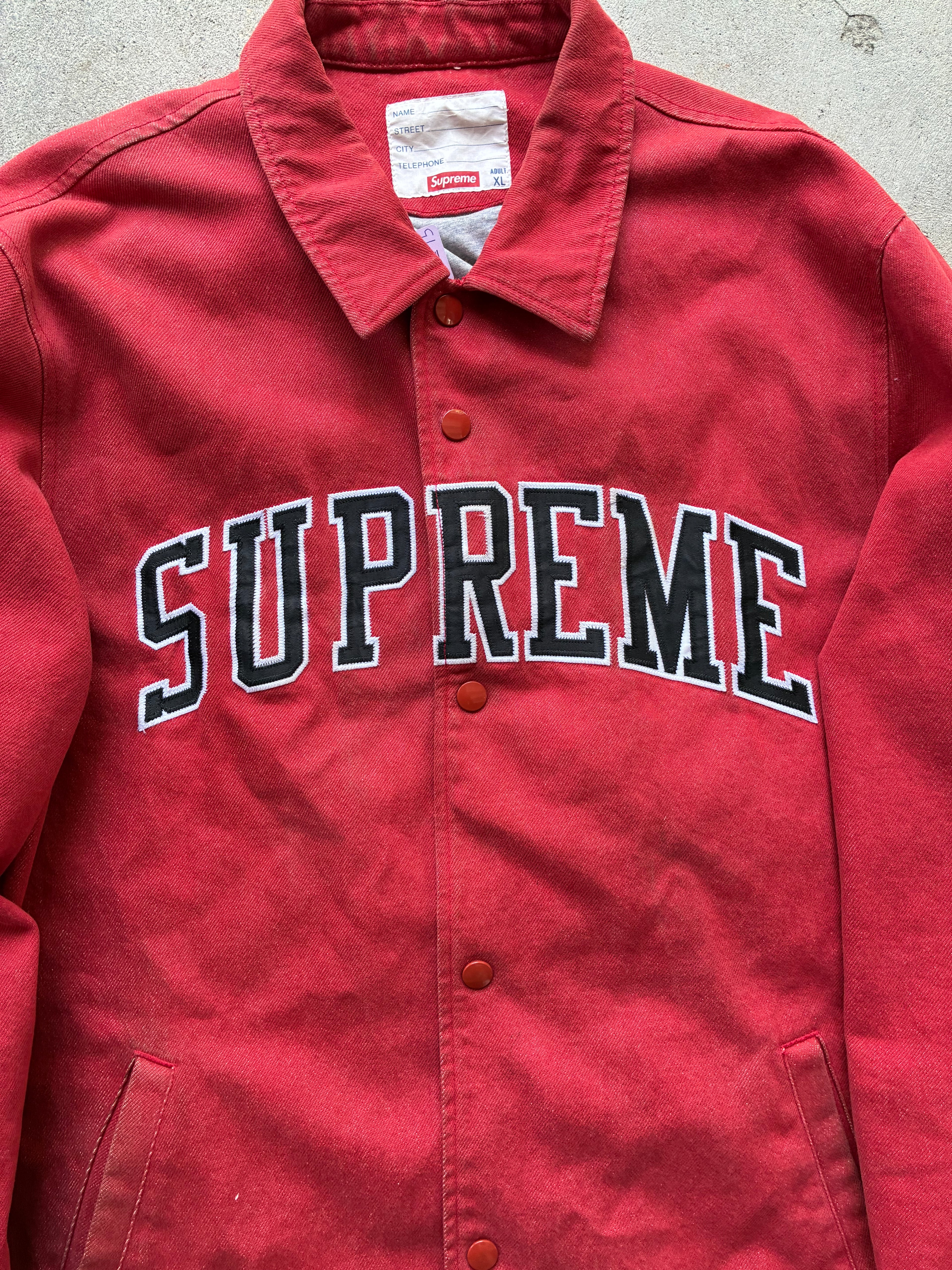 Supreme “DENIM ARC LOGO FW13” Jakke (XL)
