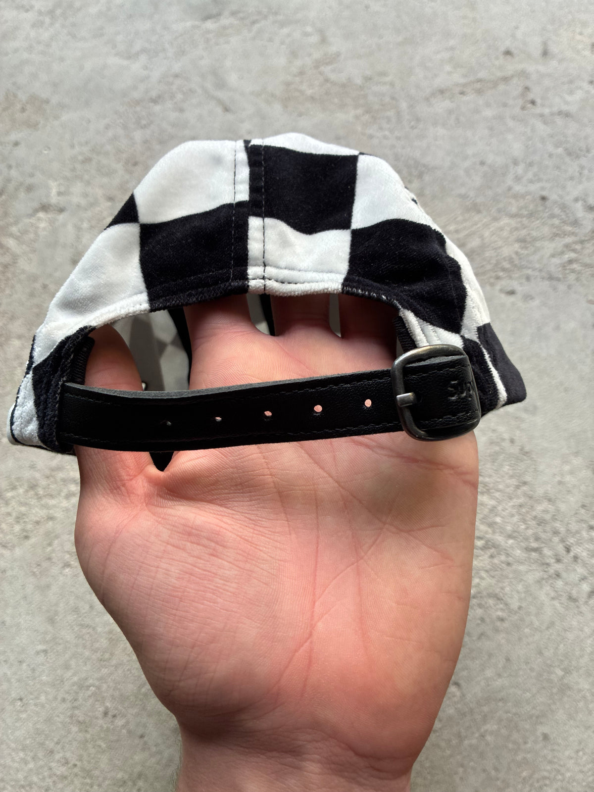 Supreme “VELVET CHECKBOARD FW20” Camp Cap (Adjustable)
