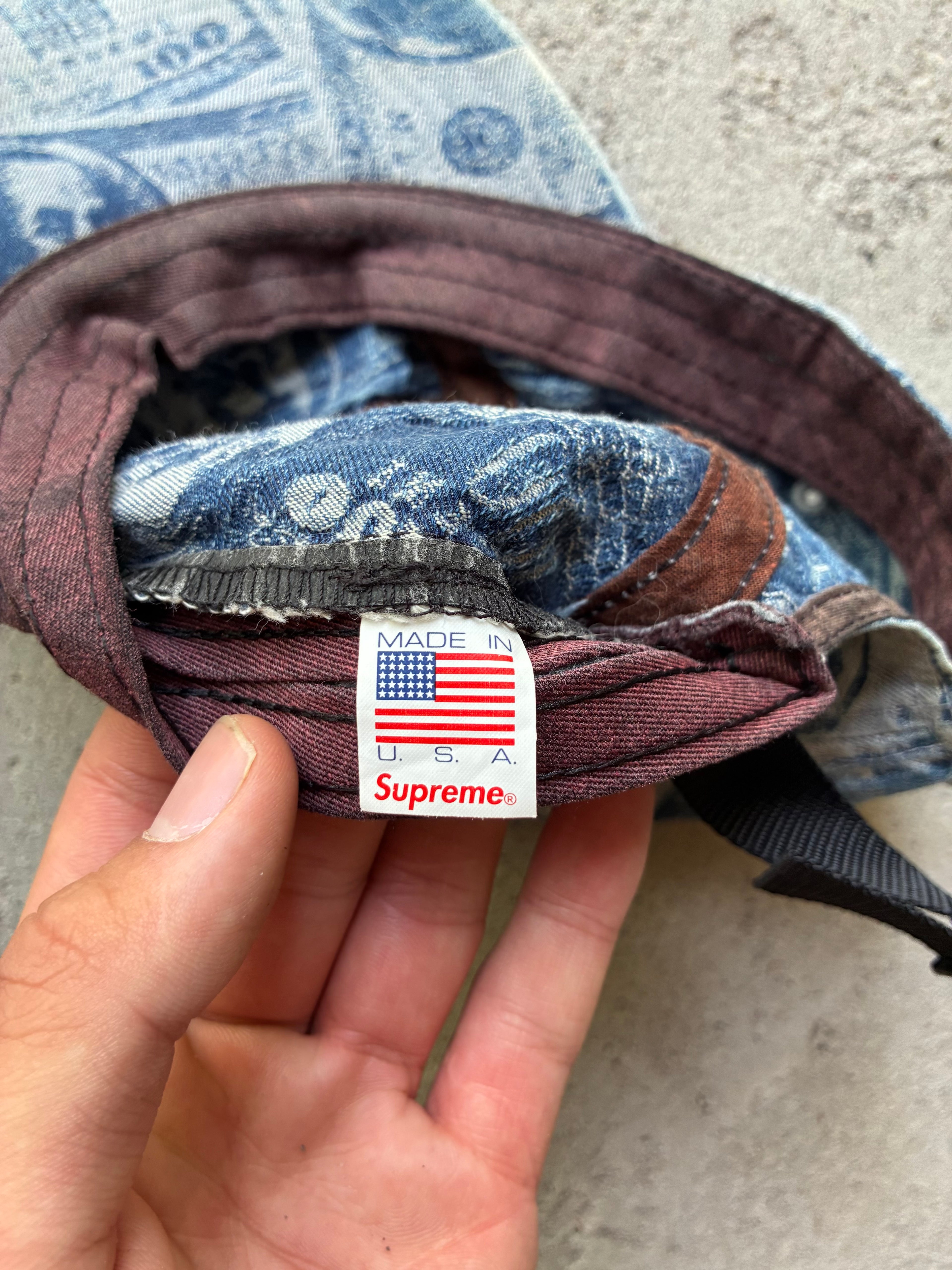 Supreme “100 DOLLAR BILL FW17” Camp Cap (Adjustable)