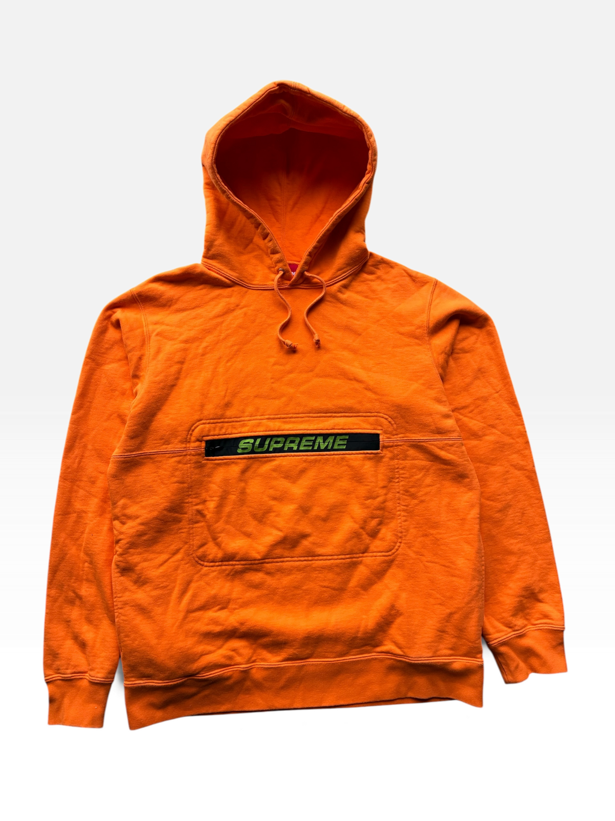 Orange Supreme “ZIP POUCH HOODED” Hoodie (L)
