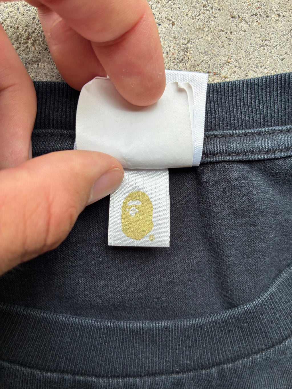 Sort “BAPE” tee (XL)