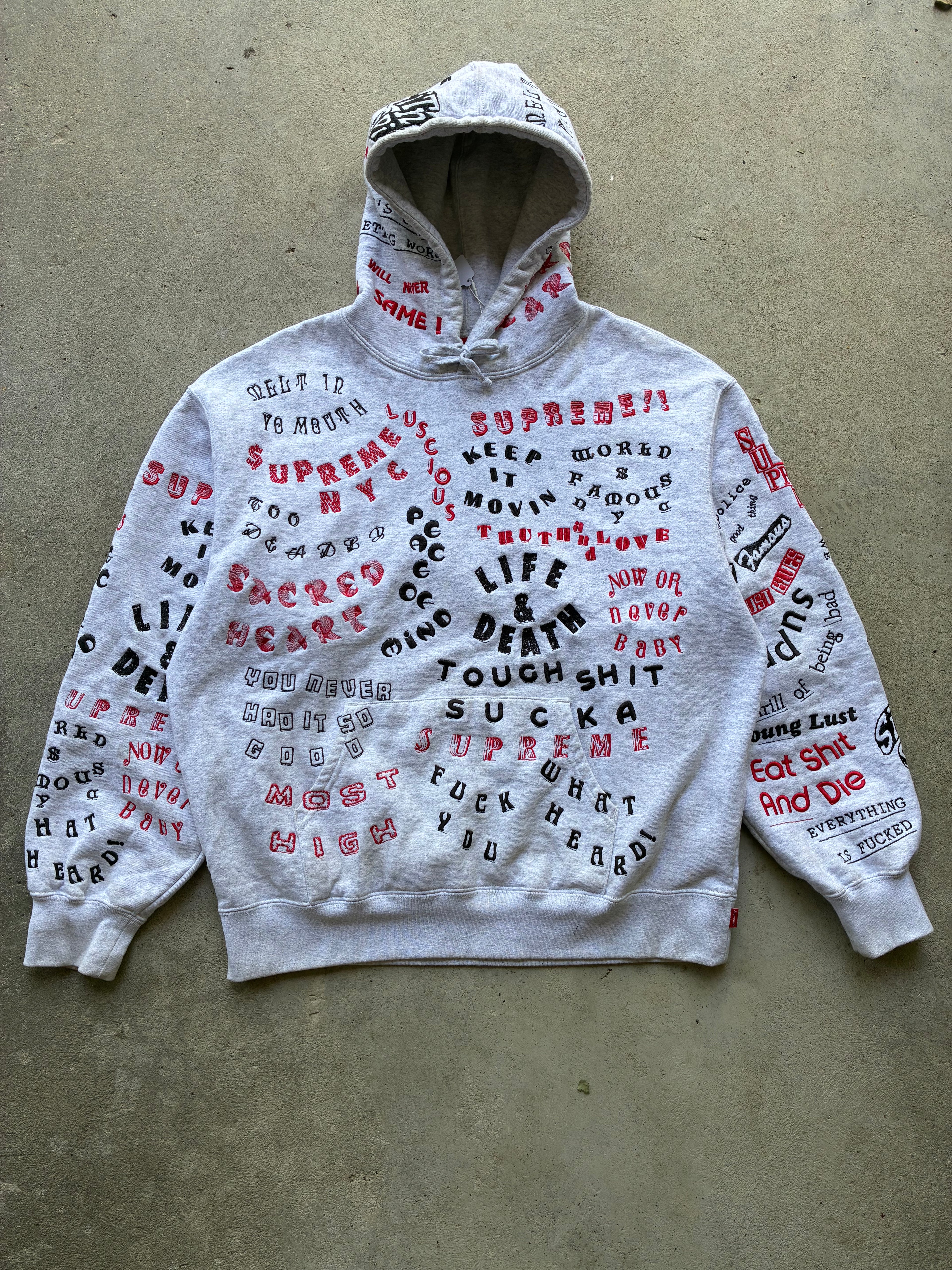 Supreme “TOO DEADLY SS26” Hooded Hoodie (L)