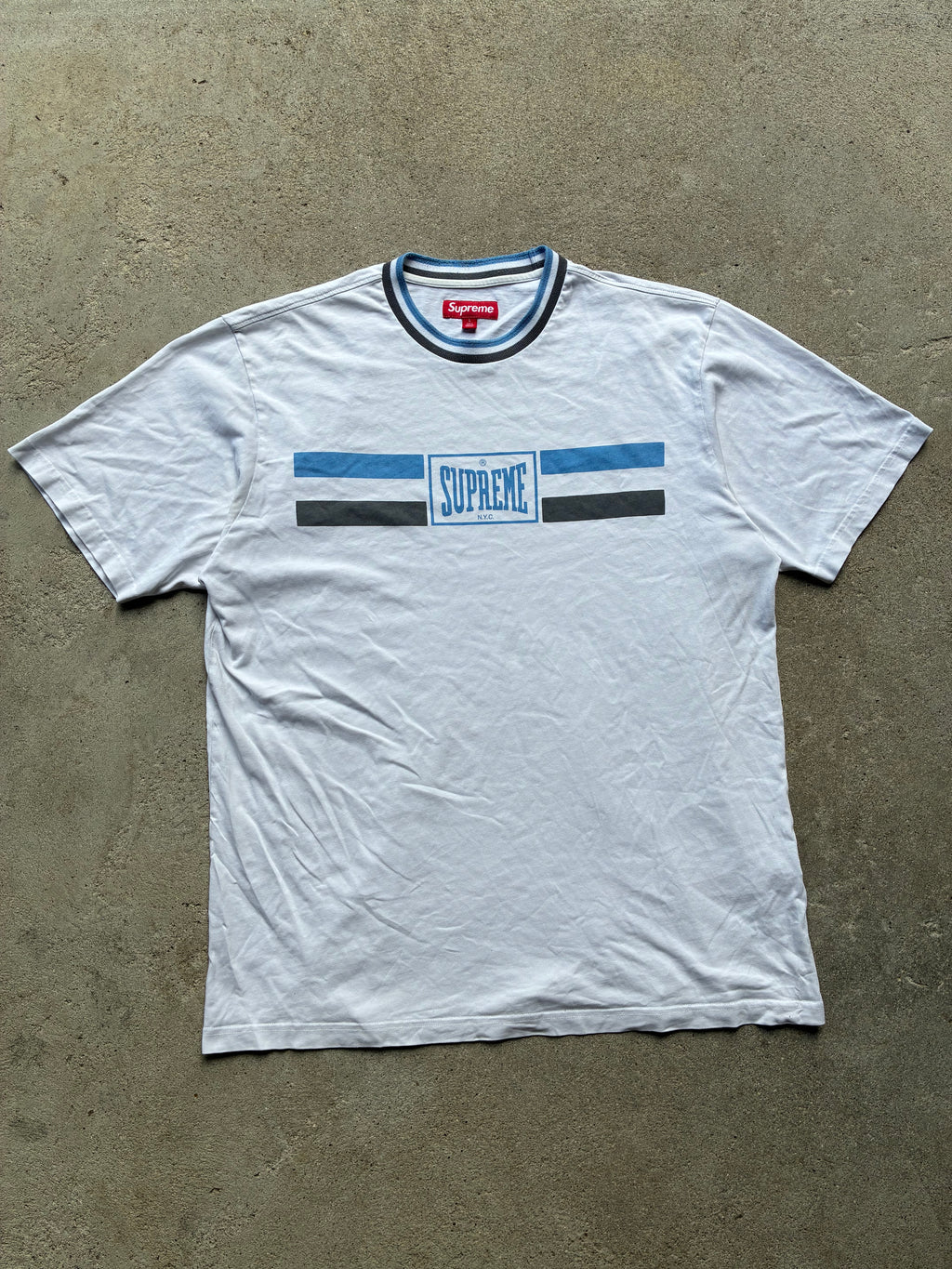 Supreme “WARM UP STRIPE SS24” Tee (L)