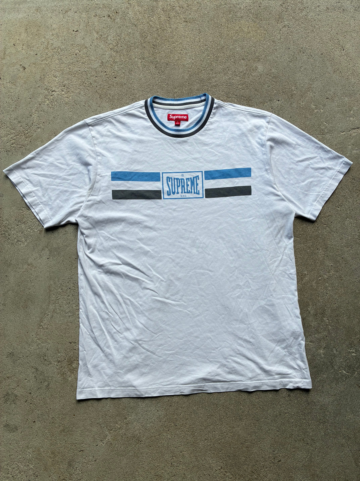Supreme “WARM UP STRIPE SS24” Tee (L)