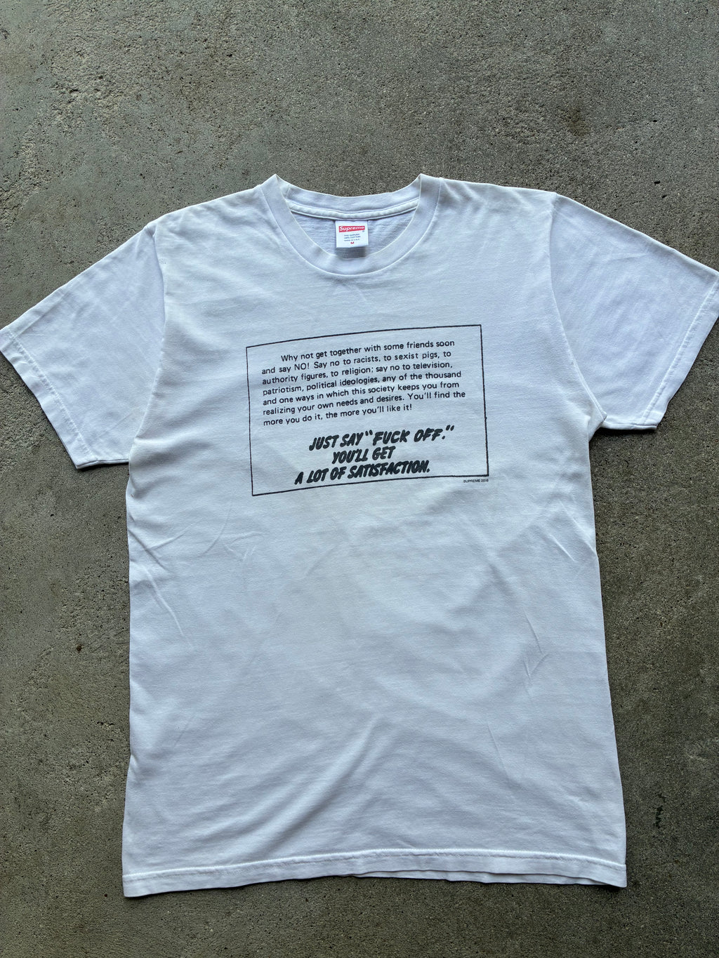 Supreme “JUST SAY NO” tee (M)