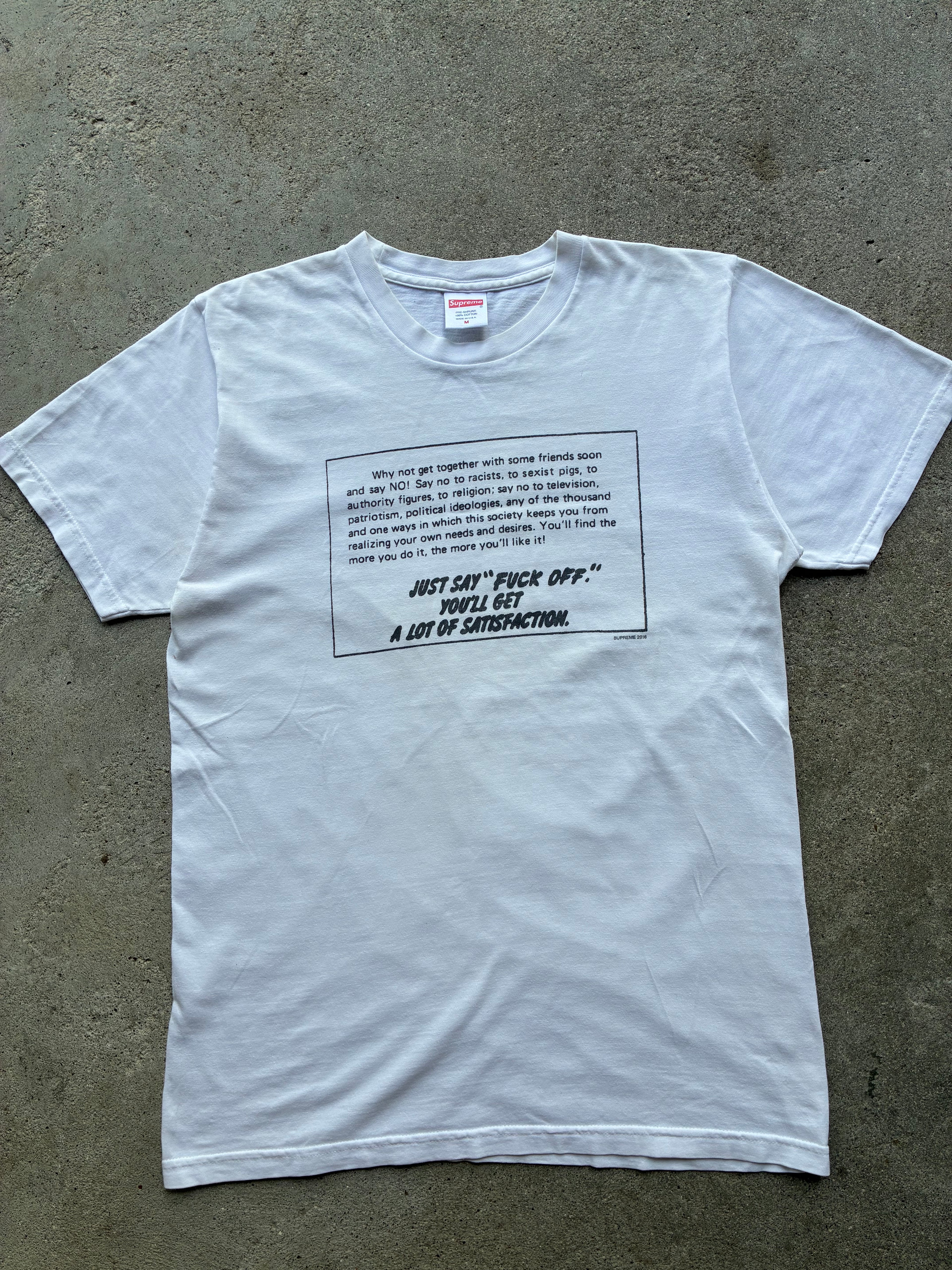 Supreme “JUST SAY NO” tee (M)