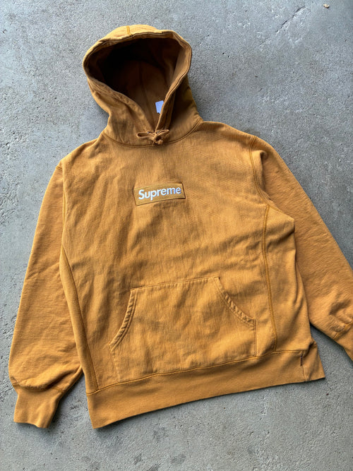Supreme box logo “MUSTARD FW21” Hoodie (M)