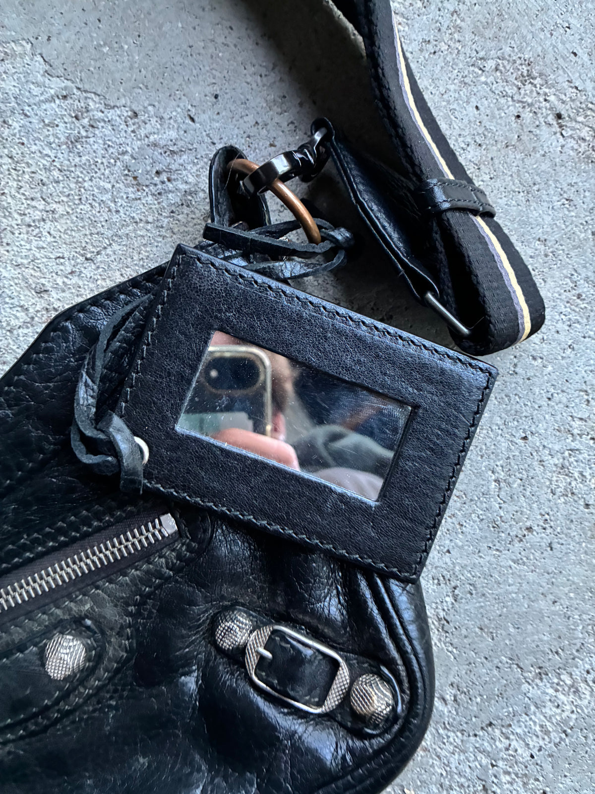 Balenciaga hip leather bag