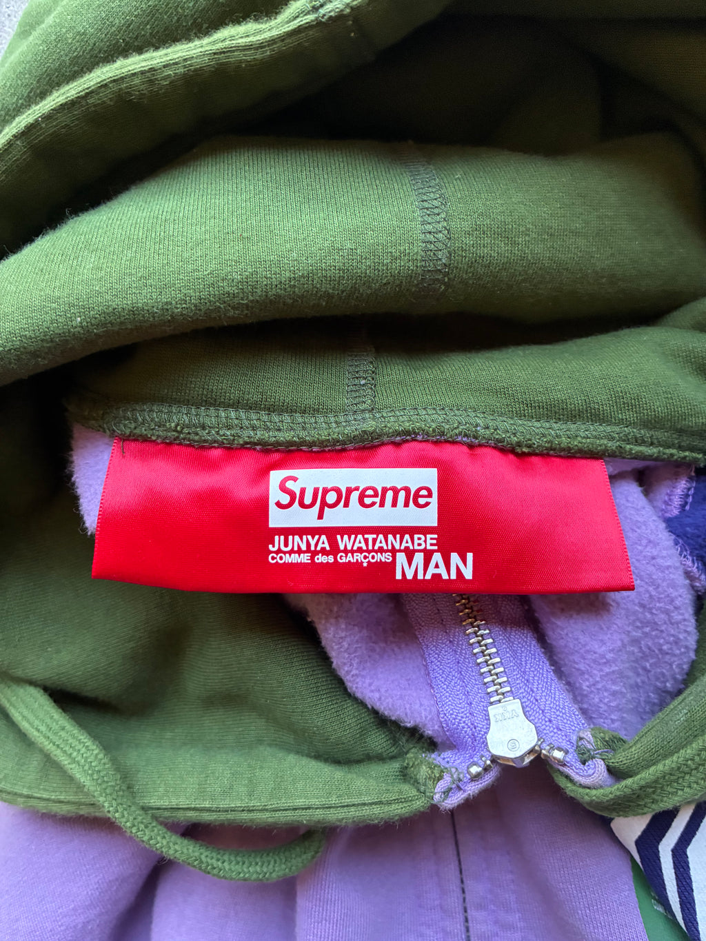 Supreme x junya watanabe zip up hoodie (L)