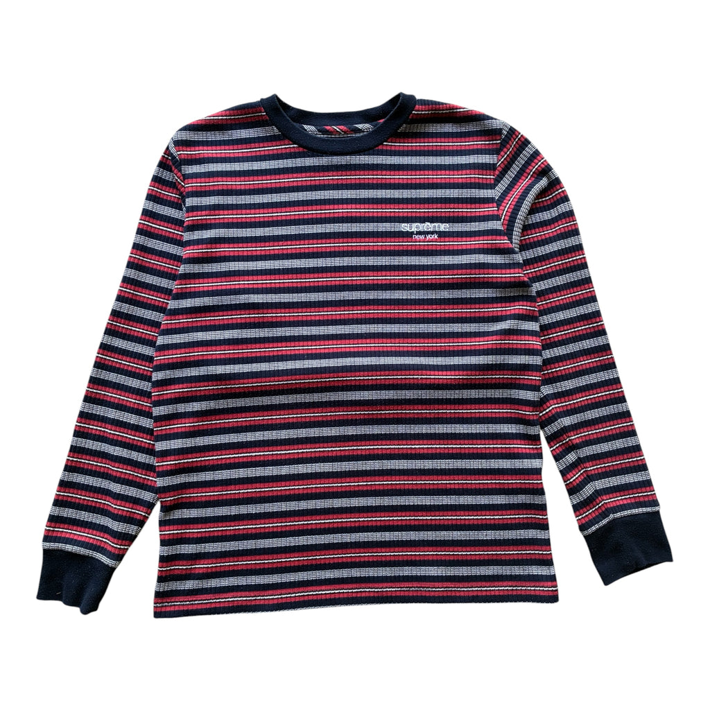 Supreme “RIBBED KNIT STRIPE L/S” langærmet (M)