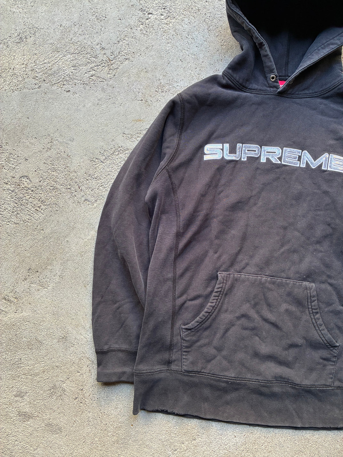 Supreme “SEQUIN LOGO” Hooded Hoodie (M)