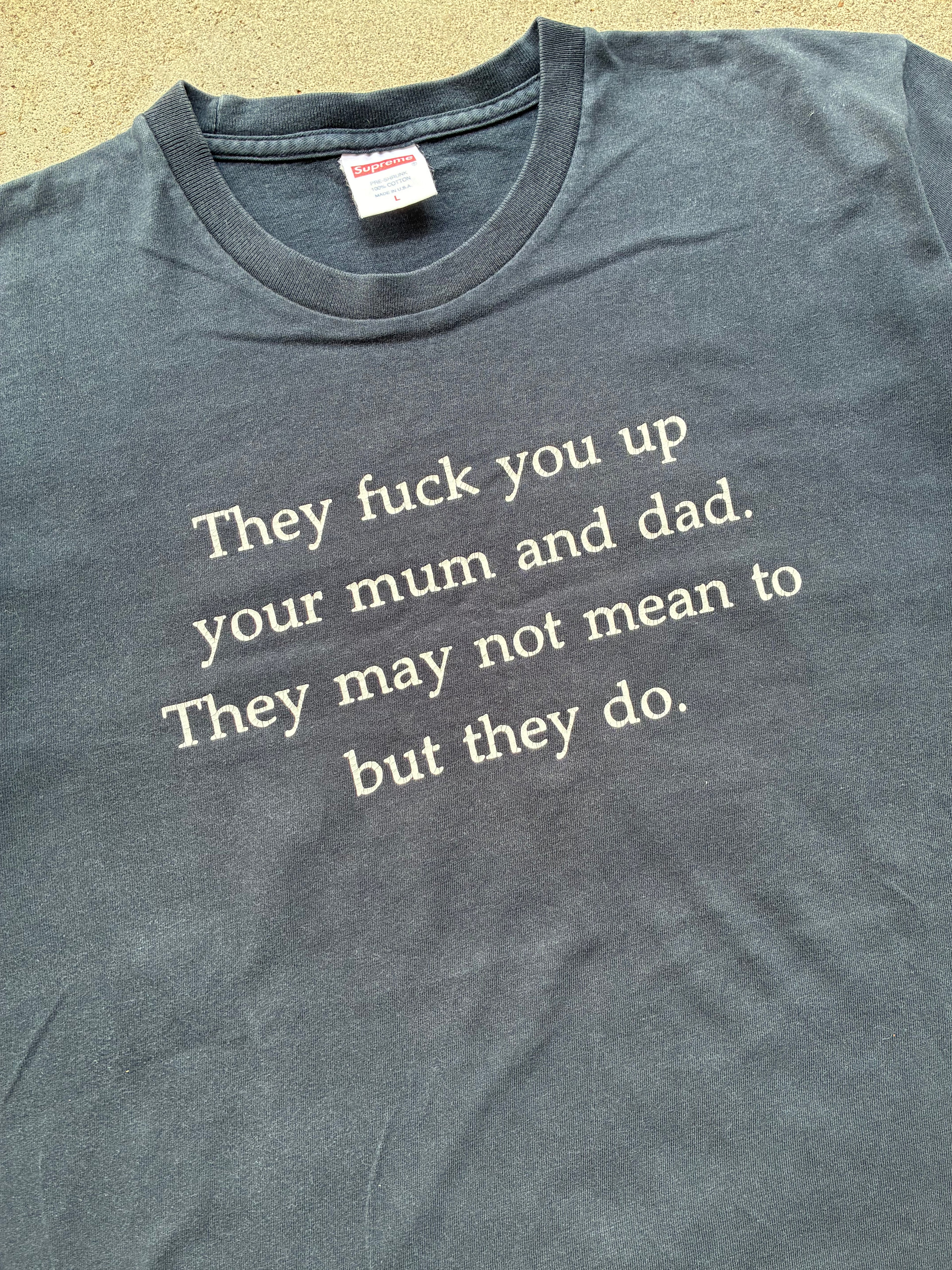 Supreme “THEY FUCK YOU UP” Tee (L)