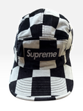 Supreme “VELVET CHECKBOARD FW20” Camp Cap (Adjustable)
