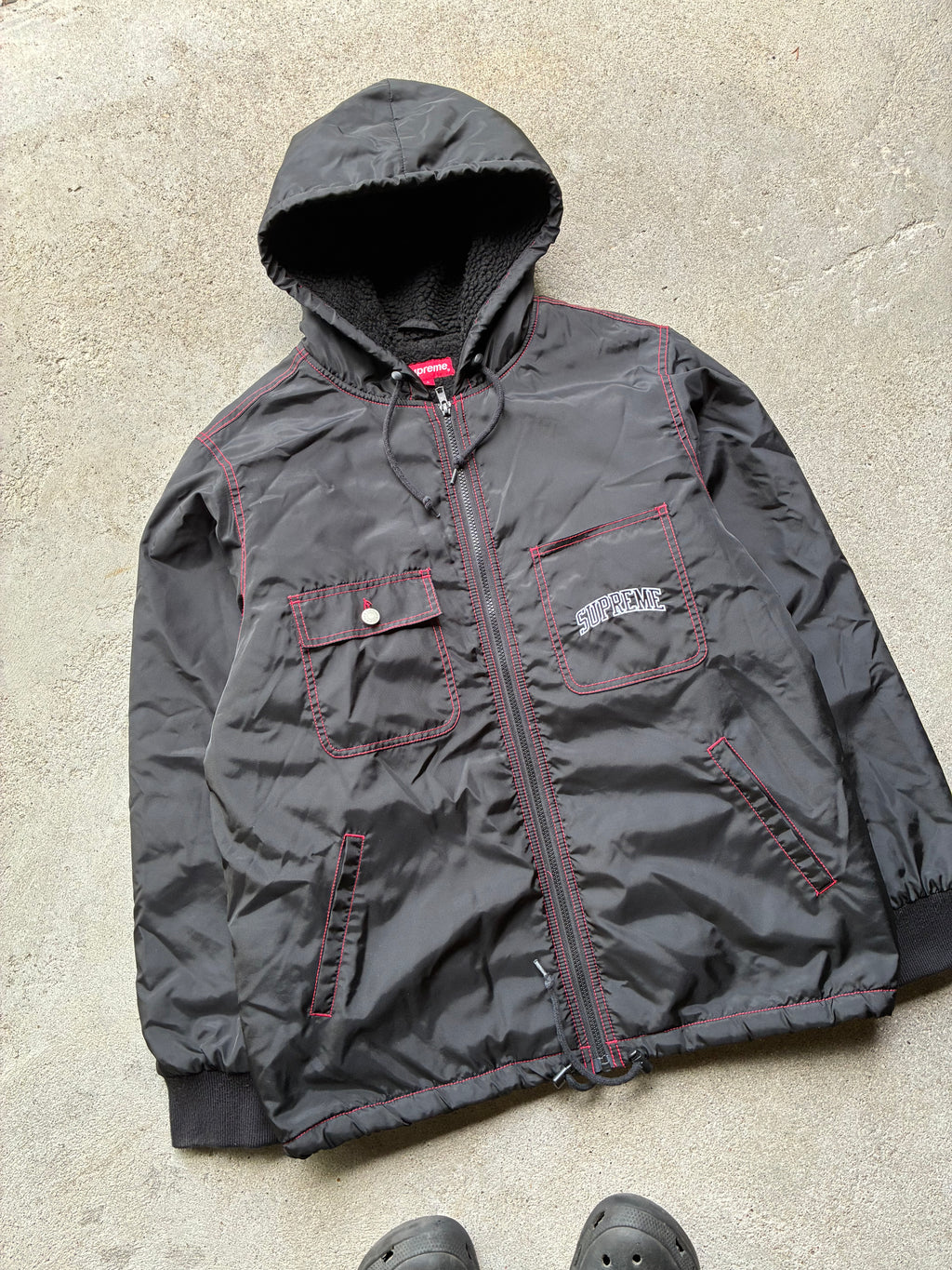 Supreme “SHERPA LINED NYLON” Jacket (L)