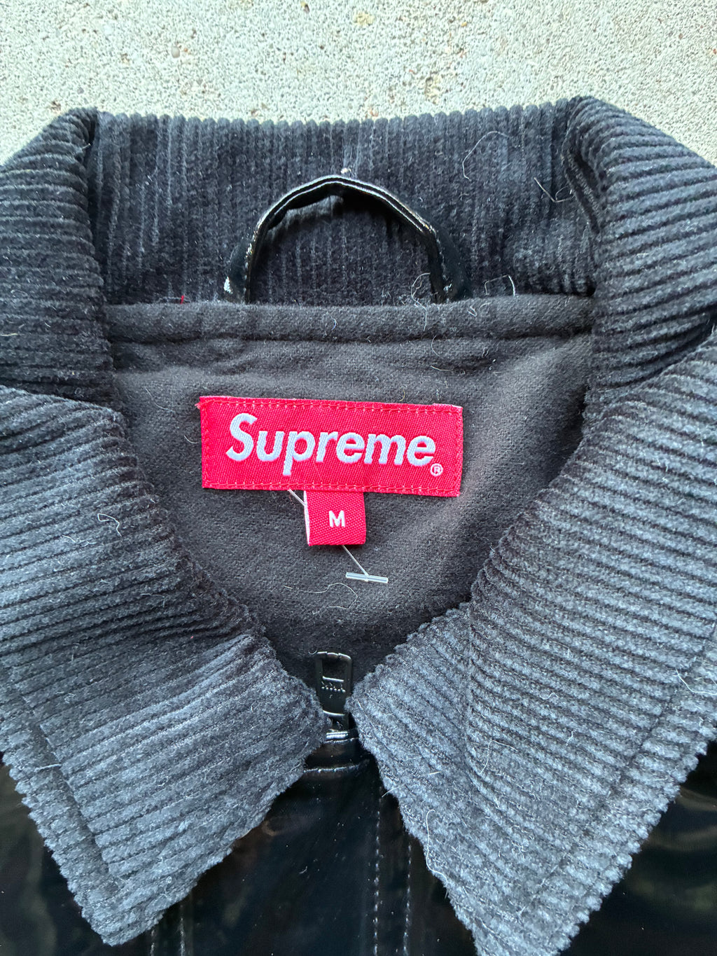 Supreme “QUILTED PATENT VINYL WORK” Jacket (M)