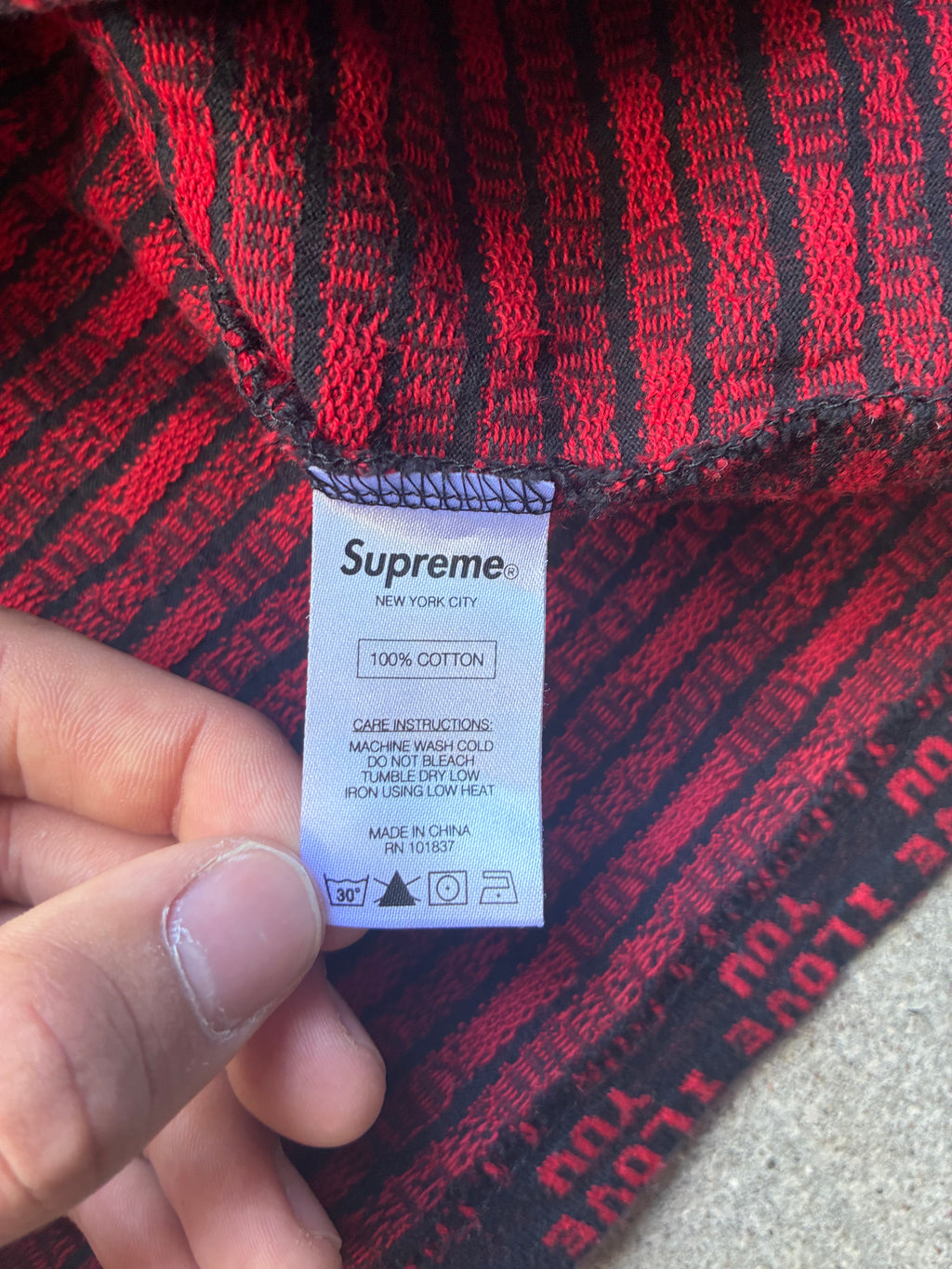 Supreme “I LOVE YOU” Long Sleeve (XL)