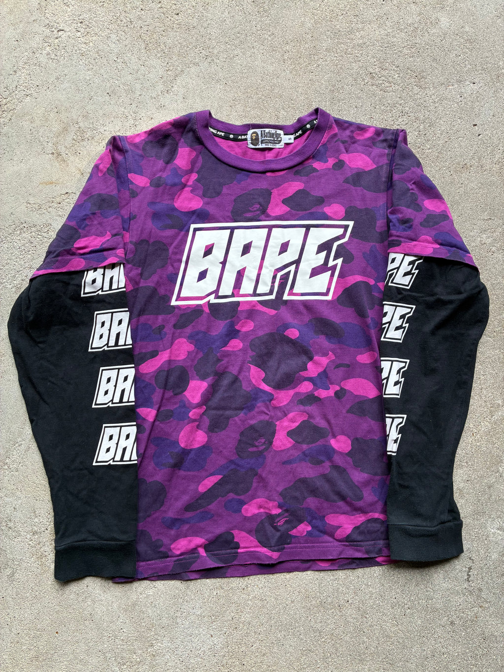 Bape “COLOR CAMO LAYERED” Long Sleeve (S)