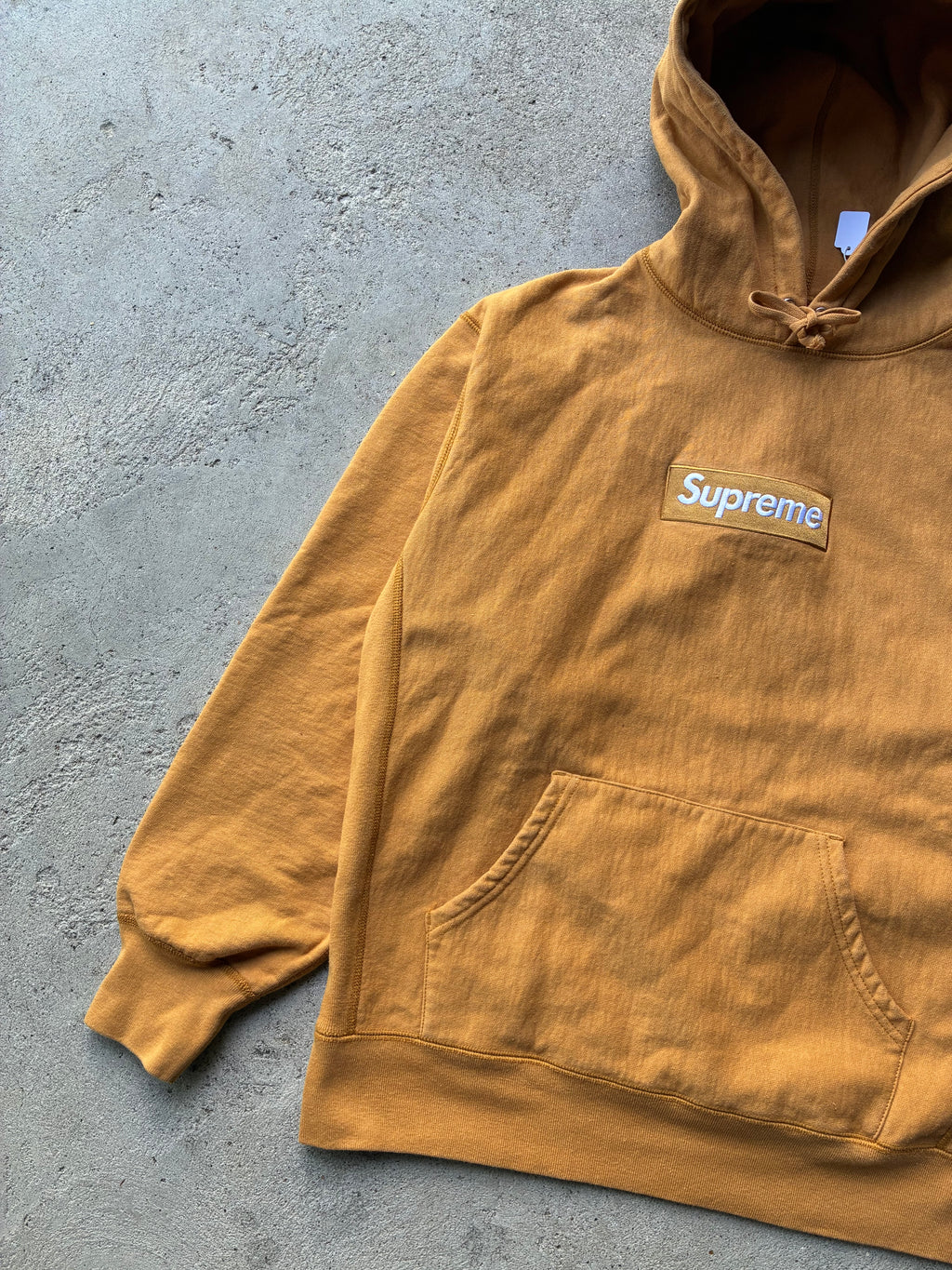 Supreme box logo “MUSTARD FW21” Hoodie (M)