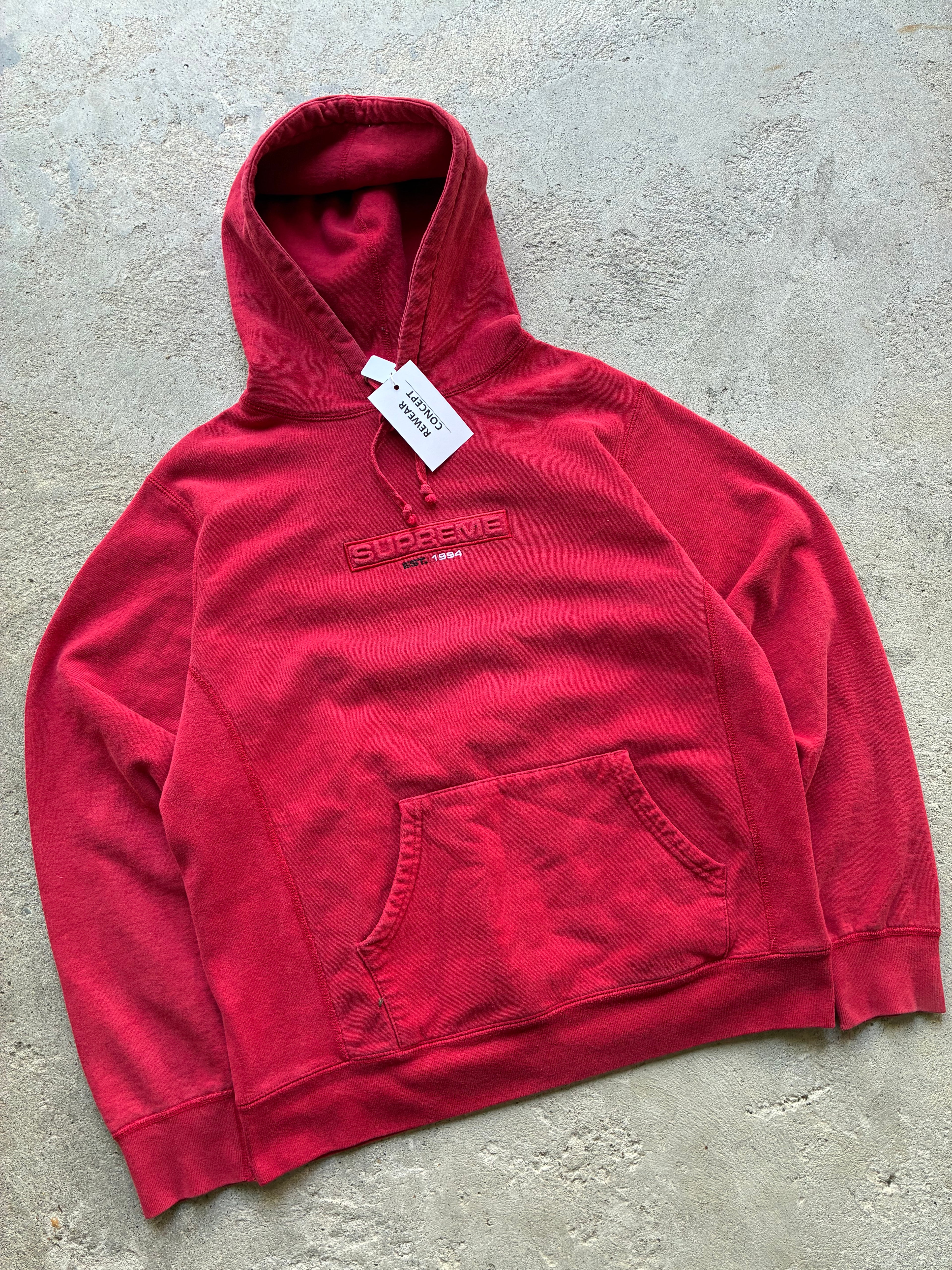 Supreme “EBOSSED LOGO SS18” Hoodie (M)