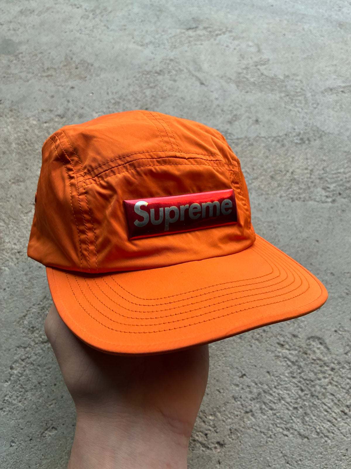 Supreme “LIQUID METAL FW17” Camp Cap (Adjustable)