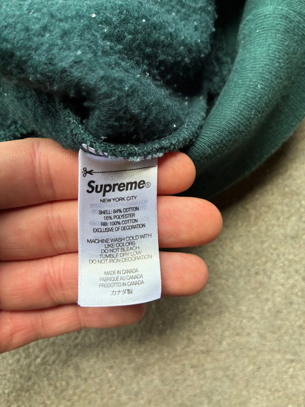 Supreme (FW22 FOREST GREEN) Box Logo. Crewneck (M)