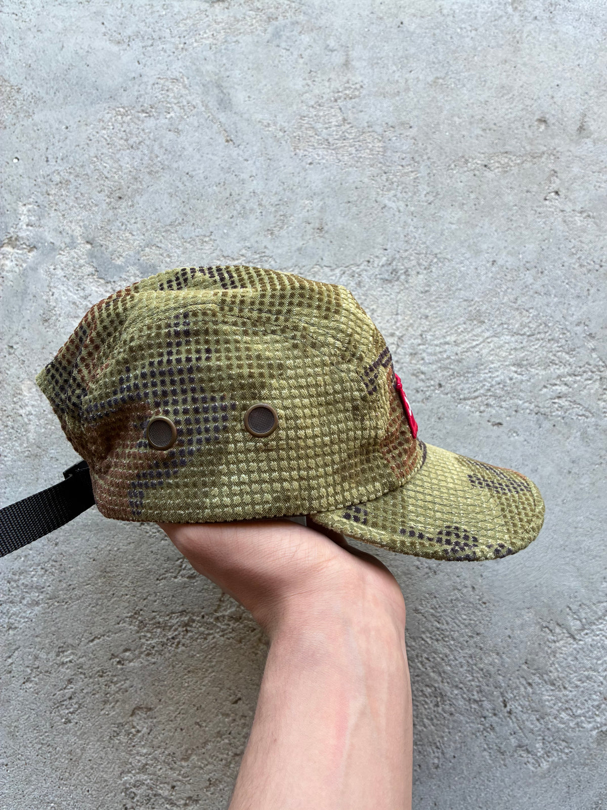 Supreme “CAMO GRID VELVET” Camp Cap (Adjustable)