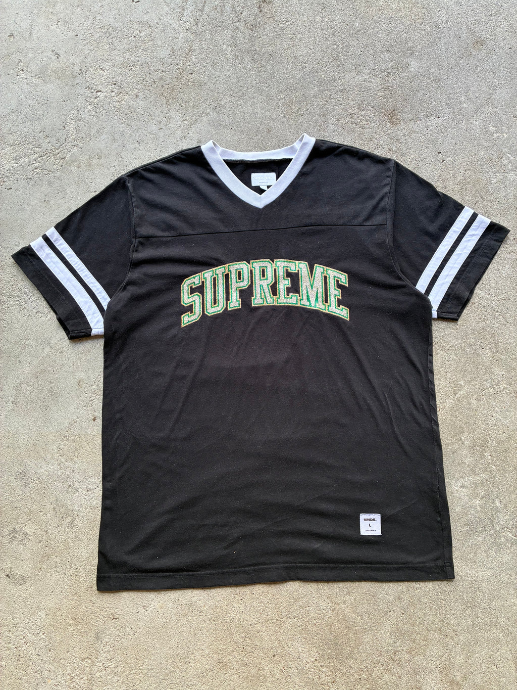 Supreme “GLITTER ARC FOOTBALL” jersey (L)