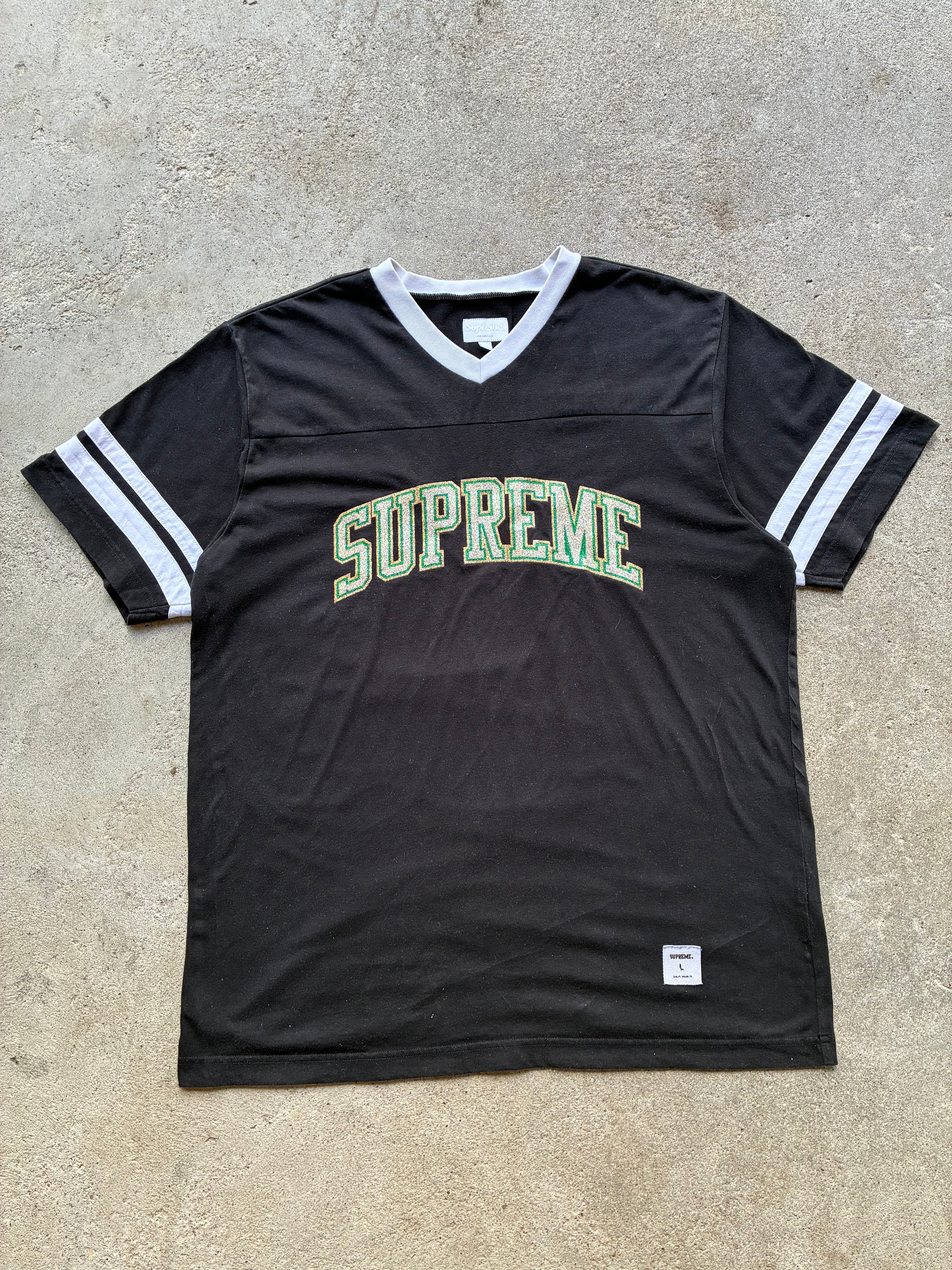 Supreme “GLITTER ARC FOOTBALL” jersey (L)