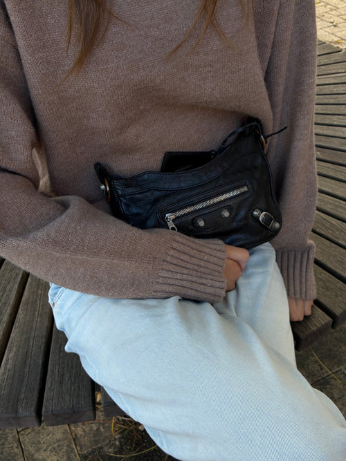 Balenciaga hip leather bag
