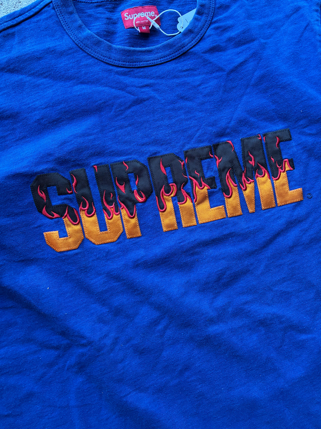 Supreme “FLAMES” Tee (M)