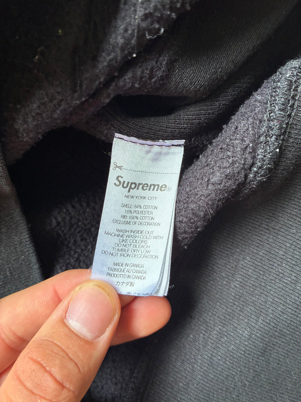 Supreme “EMBROIDERED SCRIPT” Hoodie (S)