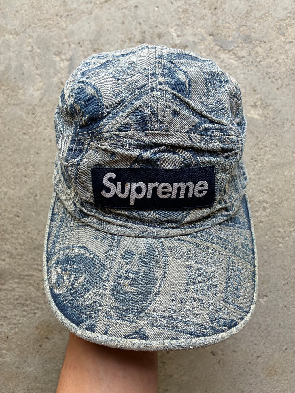 Supreme “100 DOLLAR BILL FW17” Camp Cap (Adjustable)