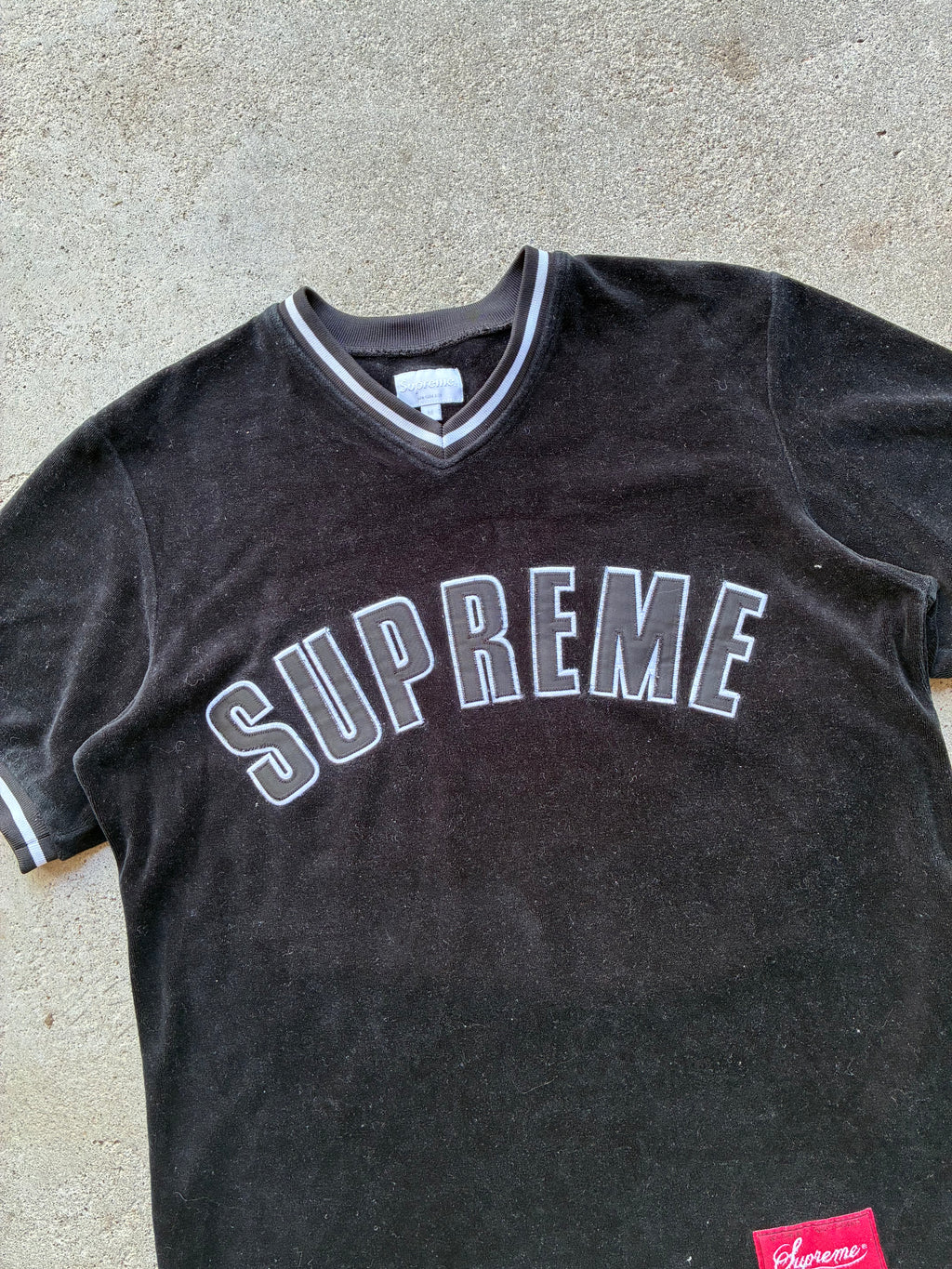 Supreme “VELOUR VELVET ARC LOGO”  Jersey (M)