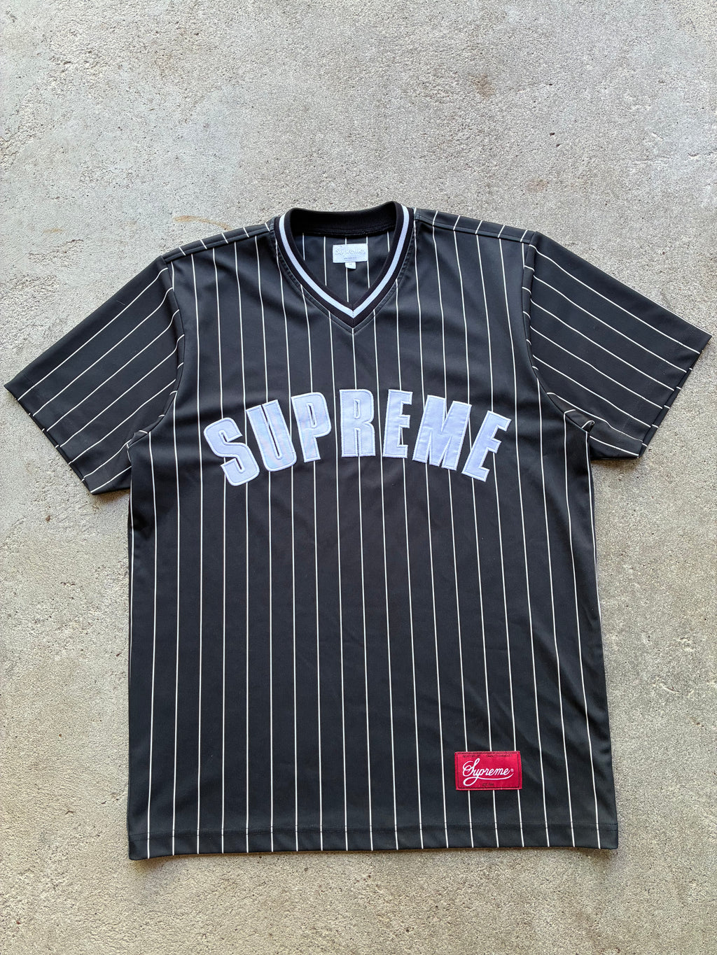 Supreme “PINSTRIPE BASEBALL” jersey (M)