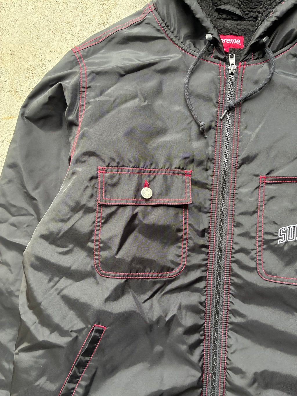Supreme “SHERPA LINED NYLON” Jacket (L)